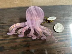 タコ型パープルヘアクリップ