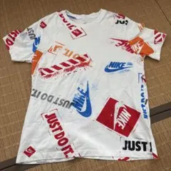 NIKE 総柄 ロゴプリント Tシャツ