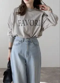 BONJOUR SAGAN FAVORIピグメントロンT グレイッシュベージュ