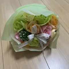 造花 花束 ピンク オレンジ グリーン