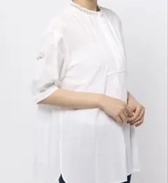 studio clip 白　シャツ　七分袖