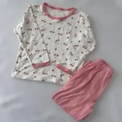 女の子　パジャマ　110cm 長袖　さくらんぼ　春　薄手　部屋着　キッズ　秋