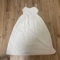 CELEB キャミワンピース ホワイト ロング丈