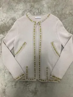 ADOREデザイン薄手ニットカーディガン38M定価約20000円ほぼ未使用上品