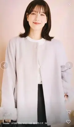 新品未使用タグ付　今期ものハニーズ　Honeysファー付きノーカラーコート M