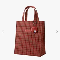 ♡新品未使用♡《ファミリア》トートバッグ(大) 赤系ファミリアチェック