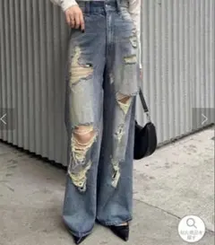 Chico ダメージワイドデニムパンツのサムネイル