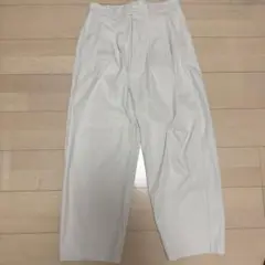 remel ホワイト プリーツスラックス