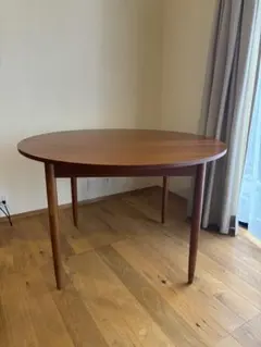 イギリス製 ビンテージ ラウンドテーブル 伸張 拡張φ117cm チーク材