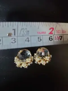 クリスタル　フラワー　パール　オケージョン　上品　華やか　イヤリング