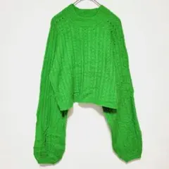 美品♥ グレイル ニット 人気 レア 長袖 緑 お出かけ【M】トップス 秋 冬