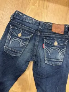 EDWIN 505 デニムパンツ ダークブルー M