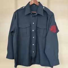 ハーレーダビッドソン関連刺繍 ワークシャツ 黒　3L