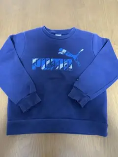 130cm PUMA ネイビー ロゴ トレーナー