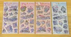 サンリオ　キラキラカプセルシール　4枚 ハローキティ シナモン クロミ マイメロ