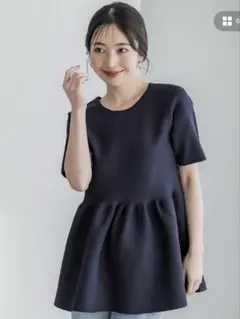 coca スポンディッシュペプラムニット