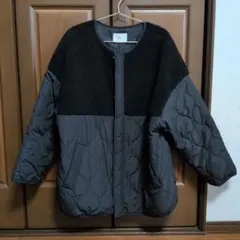 Discoat ディスコート ボア切替キルティングコート ブラックМサイズ