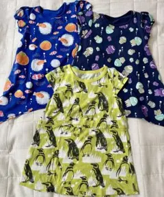 【お得 フェリシモ】夏柄Tシャツ90 3点セット