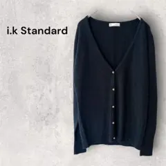 アイケー スタンダード　Vネックカーディガン ブラック サイズ40 L相当