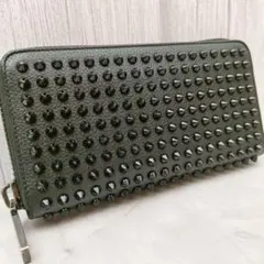 ✨美品✨ルブタン 長財布 パネトーネ スタッズ ラウンドジップ レザー