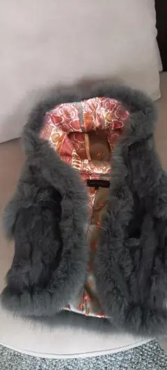 MERCURYDUO グレー ファーコート フード付き