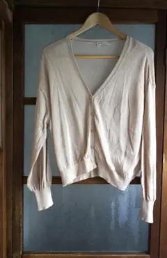 earth music &ecology薄手カーディガンピンクべー