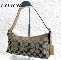 未使用級✨COACH アクセサリーポーチ　シグネチャー　キャンバス　y2k