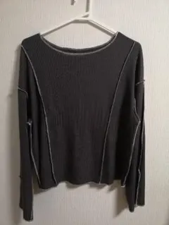 FRIFUL 長袖カットソー リブ素材 グレー Mサイズ