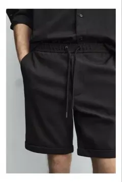 ZARA ジョガーニットイージーケア　コンフォートバミューダパンツ サイズS