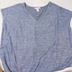 ✨ラスト1点✨ Vネック シャツ 青色 Sサイズ