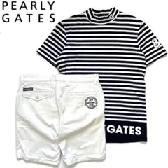 PEARLY GATES パーリーゲイツ　セットアップ　ボーダー　ハイネック　L