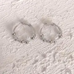 ボールフープ ピアス シルバー