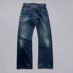 UES ウエス ボタンフライ セルビッチ デニム 赤タブ 革パッチ ヒゲ 蜂の巣のサムネイル