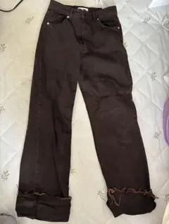 ZARA ブラウン デニムパンツ