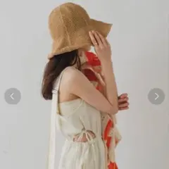 Kastane サロペット ドロスト リボン オールインワン パンツ ホワイト