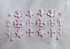 ネイルパーツ クロス 十字架 薄めピンク