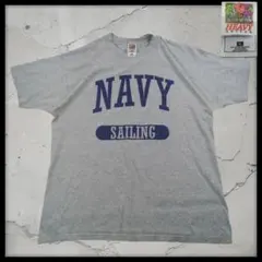 フルーツオブザルーム NAVY 半袖Tシャツ XL グレー ミリタリー 古着