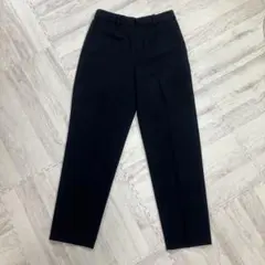 【美品】 ユニクロ Wスマートアンクルパンツ スラックス ブラック M