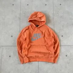鬼フェード　NIKE フーディ　オレンジ　 y2k 襤褸　パーカー　スウォッシュ