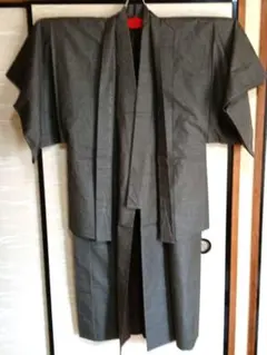 亀甲手織り大島紬 男性アンサンブル 着物　茶系