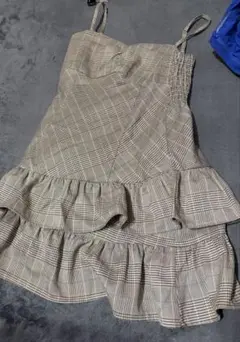 OLIVE des OLIVE チェック柄 キャミワンピース F