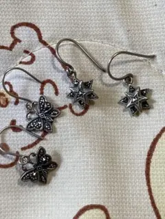 ANNA SUI ピアス 蝶 星 シルバー925のサムネイル