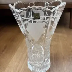 HOYA クリスタル　花瓶　フラワーベース　ガラス製