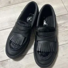 VANSフリンジデザイン ブラック スニーカー