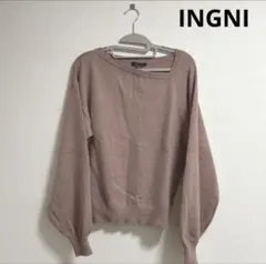 INGNIイング　天竺アシメVネックニット　M