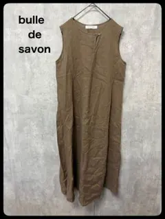 # bulle de savon ロングワンピース　ノースリーブ麻100%