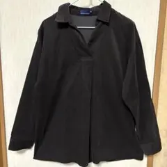 SEVENDAYS=SUNDAY コーデュロイシャツ ブラック 長袖