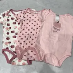 女の子　半袖ロンパース 3枚セット