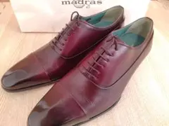 【新品・未使用】madras 革靴 M184 ワインレッド 24.0cmのサムネイル