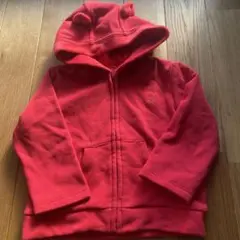 baby GAP 赤 フード付きパーカー 18-24ヶ月 裏起毛